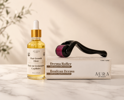 Hair Revival Duo: Hair Growth Elixir & Derma Roller Set