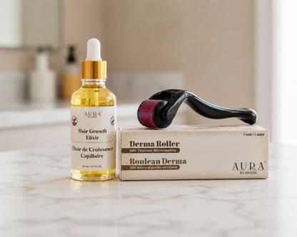 Hair Revival Duo: Hair Growth Elixir & Derma Roller Set